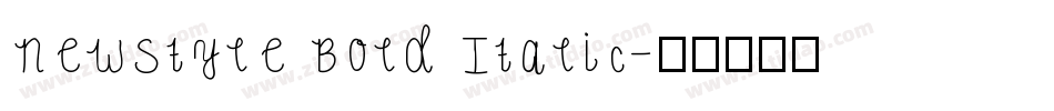 NewStyle Bold Italic字体转换